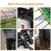 100Pcs 8 Inch Heavy Duty Industrial Zip Toes 40lbs Tensile Strength Releasable Black Tie Wraps Reusable Zip Toes Tie Straps For Garden Plant Secure Vine, Home Office view 4