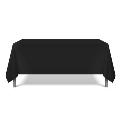 Arkwright Mariposa Spun Polyester Tablecloths - (Pack of 6) Soft, Wrinkle Resistant Square Table Cover Perfect for Parties, Holiday Dinner, Banquets, 42 x 42 in, Black