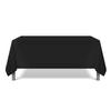 Arkwright Mariposa Spun Polyester Tablecloths - (Pack of 6) Soft, Wrinkle Resistant Square Table Cover Perfect for Parties, Holiday Dinner, Banquets, 42 x 42 in, Black view 1