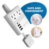 OREI World Travel Plug Adapter M8 Max, 3 USB + Pd 18W USB-C Input - 2 USA Outlets - Attachments for Europe, Asia, China, Japan, Africa - Perfect for Cell Phones, Tablets, Cameras and More view 3
