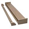 CSCarpentry Fishing Rod Rack, Solid Wood Wall Mount Pole Holder, Made to Order, Any Size (Unfinished Solid Red Oak Wood) view 1