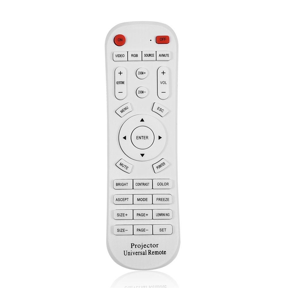 Universal Projector Remote Control, Remote Controller Adapter for Projector, White