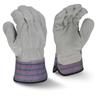 Full Regular Shoulder Gray Split Cowhide Leather Palm Glove view 1