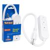 1 Foot White Durable Heavy Duty 3 Outlet 13A / 125V / 1625W 16 Gauge Power Strip view 2
