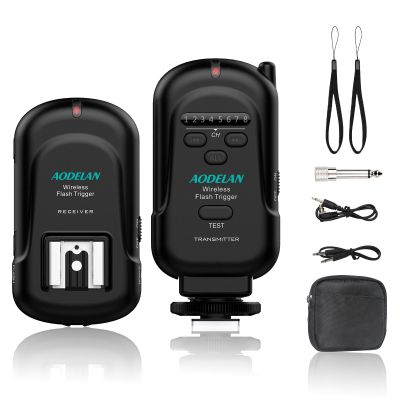 AODELAN Wireless Flash Trigger Transmitter and Receiver | 2.4 GHz Frequency | for Canon, for Nikon, for Olympus, for Panasonic, for Pentax, for Fuji, for Samsung,for Sony(Except Sony Flashes)