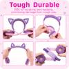 FosPower Kids Headphones with LED Cat Ears (85dB Safe Volume Limit), 3.5mm Soft On-Ear Wired Headphones with Tangle-Free Laced Cables for iPad/Tablet/School/Travel - Baby Pink/Lavender view 3