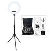 Yidoblo Ring Light Kit [Upgraded Version-1.8cm Ultra Slim]-18 inches,3200-5600K,Dimmable LED Ring Light with Light Stand, Phone Clip,Hot Shoe Adapter for Portrait Makeup Video Shooting (S Black) view 2
