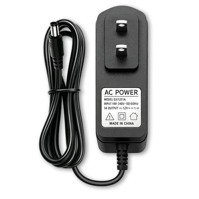 12V 1A Power Supply Adapter for IP/CCTV Security Camera, Output DC 12V 1000mA, Input AC 100V-240V, 50/60Hz, US Plug,10ft AC to DC Power Cord (Black)