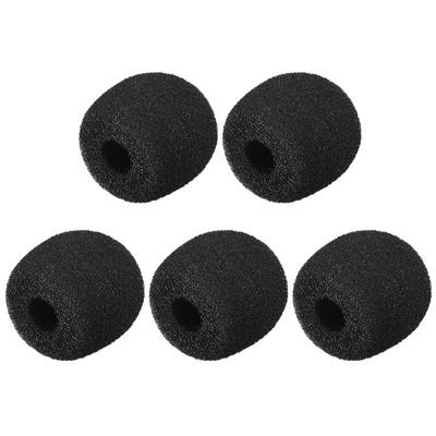 uxcell 5PCS Foam Mic Cover Headset Microphone Windscreen Shield Protection 26mm Length for Headset Lapel Lavalier