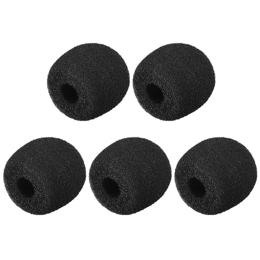 uxcell 5PCS Foam Mic Cover Headset Microphone Windscreen Shield Protection 26mm Length for Headset Lapel Lavalier