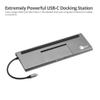 SIIG USB C MST Triple Monitor Docking Station for Windows Thunderbolt 3 Compatible [Single 4k, Dual 1080p, Triple 720p] 100W PD - HDMI/VGA/DP, Gigabit Ethernet, SD/TF, USB 3.0 and Audio JU-DK0E11-S1 view 3