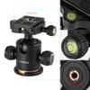 Andoer Tripod Ball Head, DSLR Camera Tripod Ball Head with 1/4 inch Quick Release Plate and Bubble Level, 360 Degree Rotating Panoramic Ball Head for Tripod, Monopod, Slider, DSLR Camera, Camcorder view 3