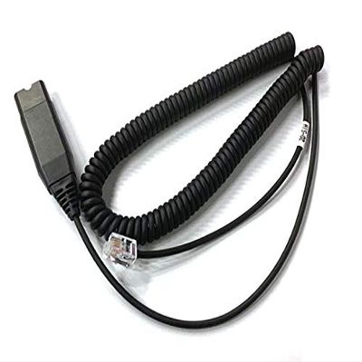 IPD HIS-02 Headphone Cable Connector with QD Headset Adapter and RJ9 Cord Jack Plugs Intended for Desk Phone Avaya IP1608,1616, 9608G,9611G, 9610,9620, 9620L, 9620C,9630,9630G, 9640,9640G, 9650,9670