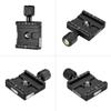 Andoer QR-50 Quick Release Plate Clamp Adapter with Built-in Bubble Level for Arca Swiss RRS Wimberley Tripod Ball Head view 3
