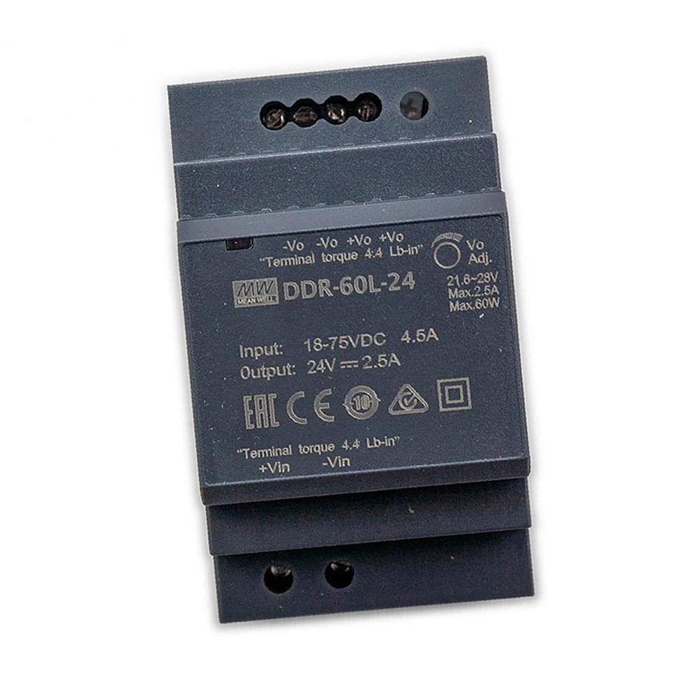 MEAN WELL DDR-60L-5 60W DIN Rail DC/DC Converter O/P +5V12A
