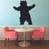 Big Black Bear Silhouette Animals Wall Sticker Vinyl Wall Art Decal for Girls Boys Baby Kid Bedroom Nursery Daycare Kindergarten Cartoon Home Decor Stickers Wall Art Vinyl Decoration Size (20x10 inch) view 1