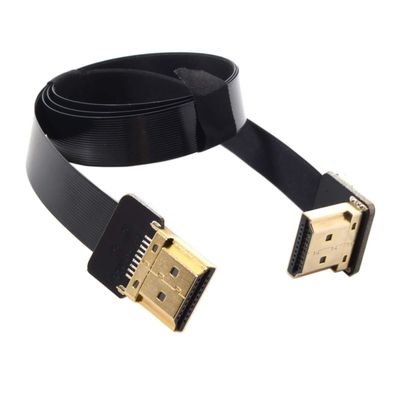 JSER CYFPV FPV HDMI Male to Up Angled 90D HDMI Male HDTV FPC Flat Cable for FPV HDTV Multicopter Aerial Photography (0.5m)