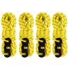 Azarxis Reflective Cord Pack, Tent Guyline Rope High-Strength Lightweight 13ft per piece with Aluminum Cord Adjuster for Tying Down Tarps, Camping Tent, Outdoor Packaging (Yellow - 4 Pack - 3mm) view 1
