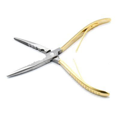 LAJA Imports New Gold Plated Color Fishermans Needle Nose Pliers Stainless Steel Upgraded Instruments