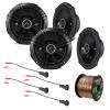 4x Kicker 6.5" 240 Watt 2-Way Coaxial Speakers, Enrock Speaker Harness, 16 Gauge 50 Foot Speaker Wire - Fits Select 1998-UP Ford Vehicles view 1