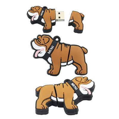 16GB Animal Dog Shape USB Flash Drive U Disk USB 2.0 Data USB Flash Disk Memory Stick Pen Drive Storage Device USB Drive External Storage Flash Disk (Brown)