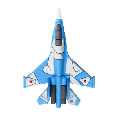16GB Fighter Shape USB Stick USB Flash Drives Memory Stick Pen Drive Thumb Drive USB Disk USB Drive U Disk with Chain (Blue)