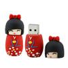 128GB Japanese Kimono Girl Shape USB Flash Drives Pen Drive Memoria Flash Stick PenDrives USB Flash Disk Thumb Drive U Disk USB Drive USB (Red) view 1