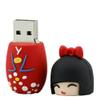 128GB Japanese Kimono Girl Shape USB Flash Drives Pen Drive Memoria Flash Stick PenDrives USB Flash Disk Thumb Drive U Disk USB Drive USB (Red) view 4