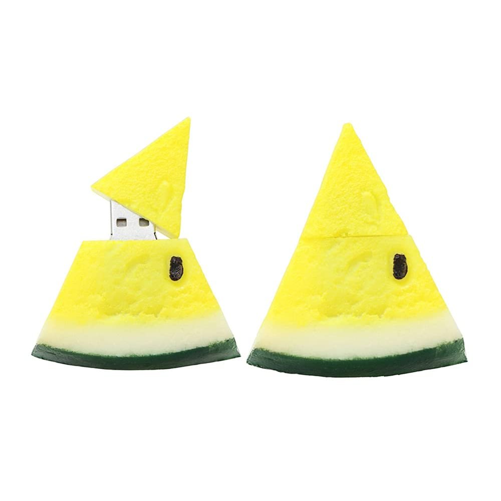 128GB Watermelon Shape USB Flash Drives Pen Drive Memoria Flash Stick PenDrives USB Flash Disk Thumb Drive U Disk USB Drive USB (Yellow)