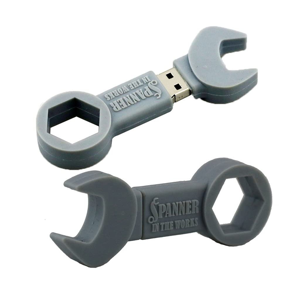 128GB Wrench Shape USB 2.0 Flash Drive Memory Stick Thumb Drive USB Drive Pen Drive USB Flash Disk U Disk USB Stick PenDrive Flash Memory (Gray)