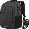 17.3 Inch Laptop Backpack, School Backpack,Large TSA Travel Carry on Backpack,College Student Bookbag with USB Port,Teenagers Water Resistant Computer Bagpack Gift for Men Women,Grey view 1