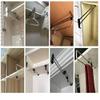 Ochoos 1pcs Wardrobe Hanger Fittings top mounting bar Hardware Telescopic Hanger Cabinet Push and Pull Hanger Clothes Hanger - (Color: Brown) view 2