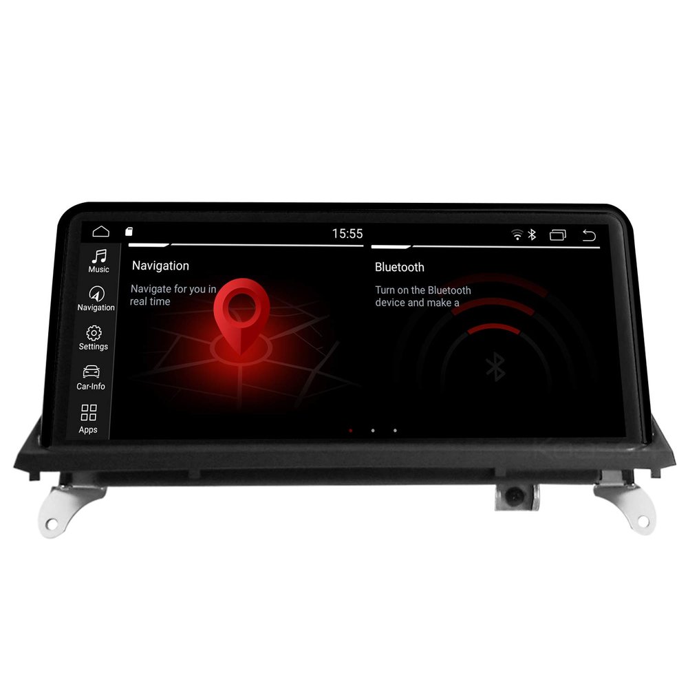E70 E71 2007-2009 10.25" Black Screen Monitor Android Auto Radio Video Media Player GPS Navigation for BMW X5 X6 X5M X6M Multimedia CCC