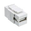 ACCL Keystone Insert, White, USB 2.0 Type A Female to Type B Female Reversible Adapter, 4pk view 2