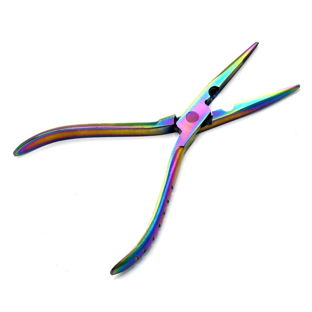 LAJA Imports New Multi Titanium Rainbow Color Fishermans Needle Nose Pliers Stainless Steel Upgraded Instruments