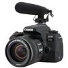 Advanced Super Cardioid Microphone for Canon EOS 77D (Stereo/Shotgun) with Dead Cat Wind Muff view 1