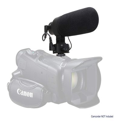 Advanced Super Cardioid Microphone for Canon VIXIA HF R600 (Stereo/Shotgun) with Dead Cat Wind Muff (Includes Mounting Bracket)