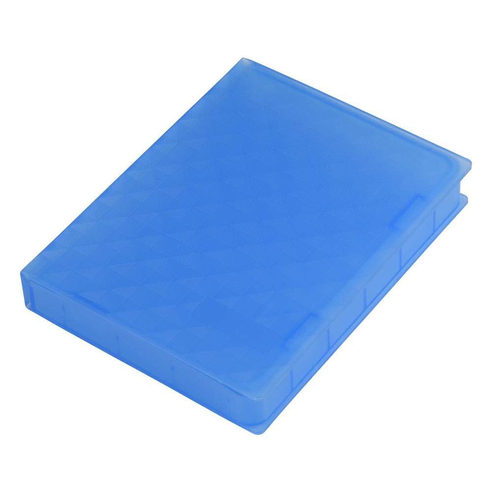 Wendry Hard Drive Disk Protective Box, Shockproof Anti-Static Storage Case for 2.5 Inch Non-Slip (Blue)