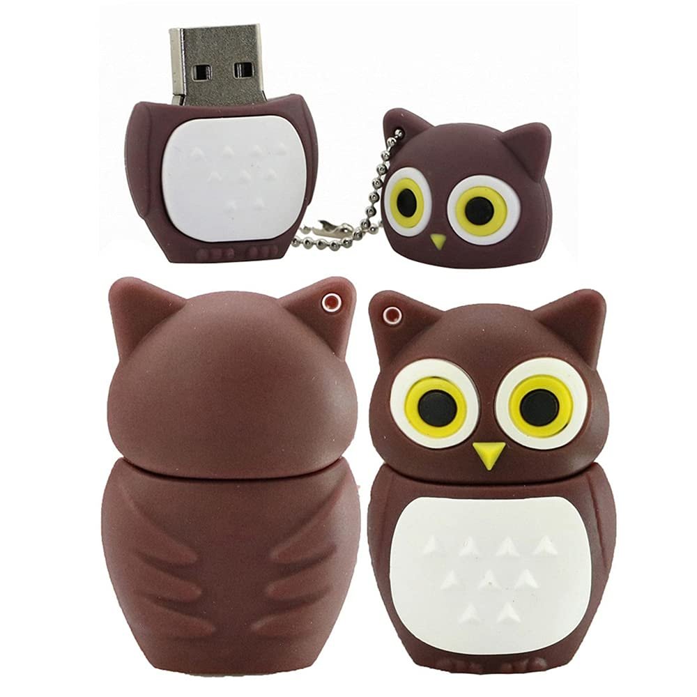8GB Owl Shape USB Flash Drives Pen Drive Memoria Flash Stick PenDrives USB Flash Disk Thumb Drive U Disk USB Drive USB 2.0 Pen Drive PenDrive (Brown)