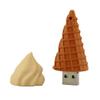 128GB Ice Cream Shape USB Flash Drive U Disk USB 2.0 Data USB Flash Disk Memory Stick Pen Drive Storage Device USB Drive External Storage Flash Disk USB Disk (Yellow) view 3
