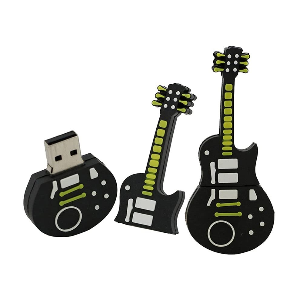16GB Guitar Shape USB Flash Drive USB Drive USB Stick USB Flash Disk USB Disk Thumb Drive Pen Drive U Disk PenDrive Memory Stick External Storage Flash Memory USB Storage USB 2.0 Stick (Black)