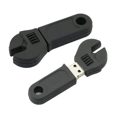 128GB Wrench Shape USB 2.0 Flash Drive Memory Stick Thumb Drive USB Drive Pen Drive USB Flash Disk U Disk USB Stick PenDrive with Chain (Black)