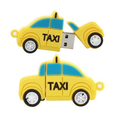 128GB Taxi Shape Flash Drive USB Flash Drive Memory Stick Thum Drive USB Drive USB Flash Disk U Disk Pen Drive USB Stick PenDrive (Yellow)