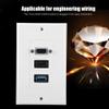 Zopsc USB VGA Wall Socket Panel, Premium ABS Wall Mount Adapter with USB 3.0 Ports for Home Theater and Office Setup view 2