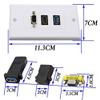 Zopsc USB VGA Wall Socket Panel, Premium ABS Wall Mount Adapter with USB 3.0 Ports for Home Theater and Office Setup view 3