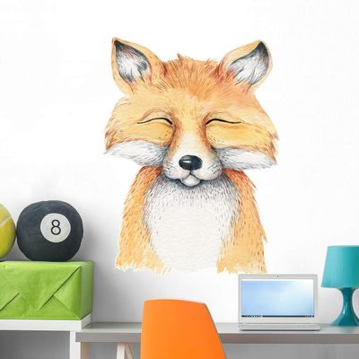Wallmonkeys Watercolor Cartoon Cute Baby Wall Mural Peel and Stick Vinyl Graphic (36 in H x 28 in W) WM525226