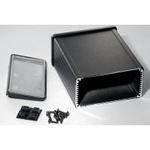 1457N1202EBK, Black EMI/RFI Protection Watertight Extruded Aluminum Enclosure