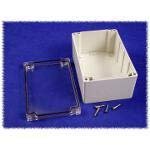 1554T2GYCL, RAL7035 Grey Polycarbonate Plastic Watertight Enclosure with Clear lid