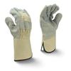 Side Split Gray Cowhide Leather Glove with Gauntlet Cuff view 1
