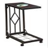 Slide Under Laptop/TV Tray with Wheels in a Black Metal Finish Featuring Your Choice of an Animal Themed Vinyl Decal (Bass) view 1